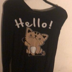 Black kitty long sleeve
